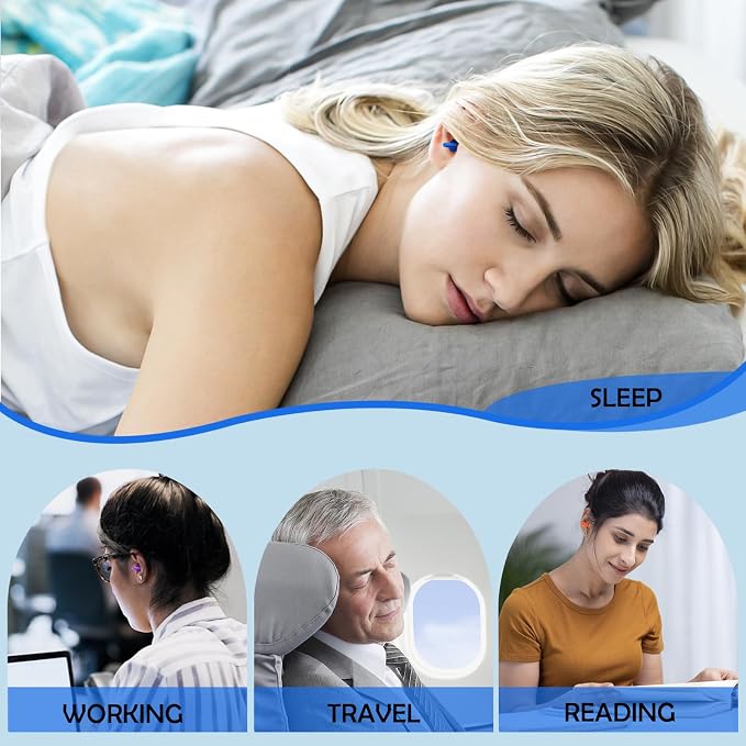 200 Pairs Ear Plugs for Sleeping Noise Cancelling, Reusable Silicone Sound - Image 7