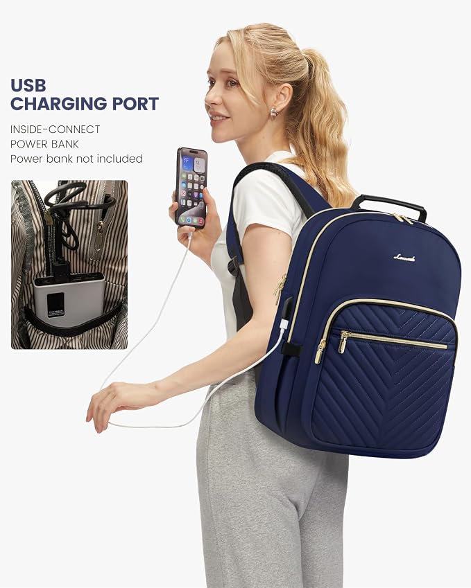 LOVEVOOK Laptop Backpack Purse for Women, Work Business Travel Computer Bags - Image 5