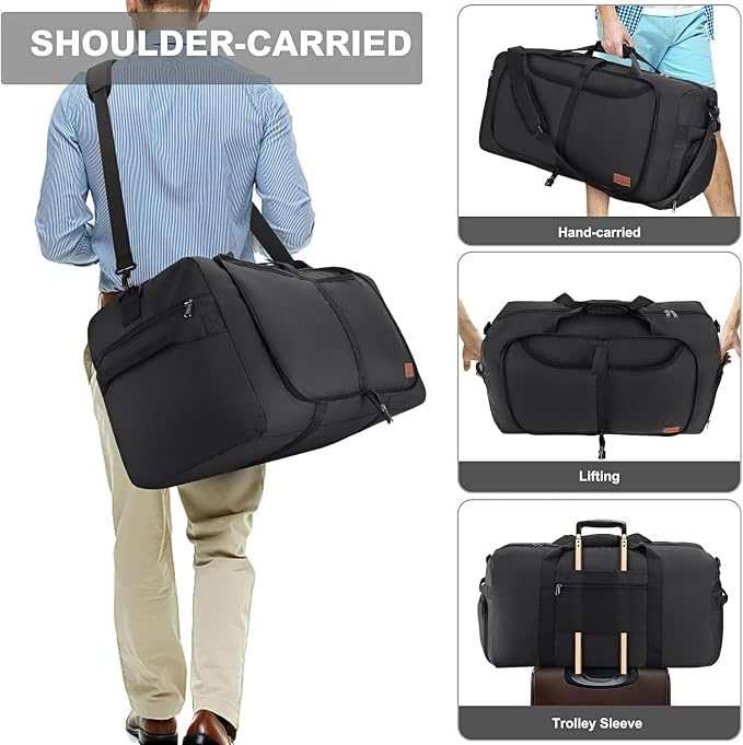 80L Duffle Bag for Travel, Large Foldable Waterproof Travel Duffel Bags - Image 5