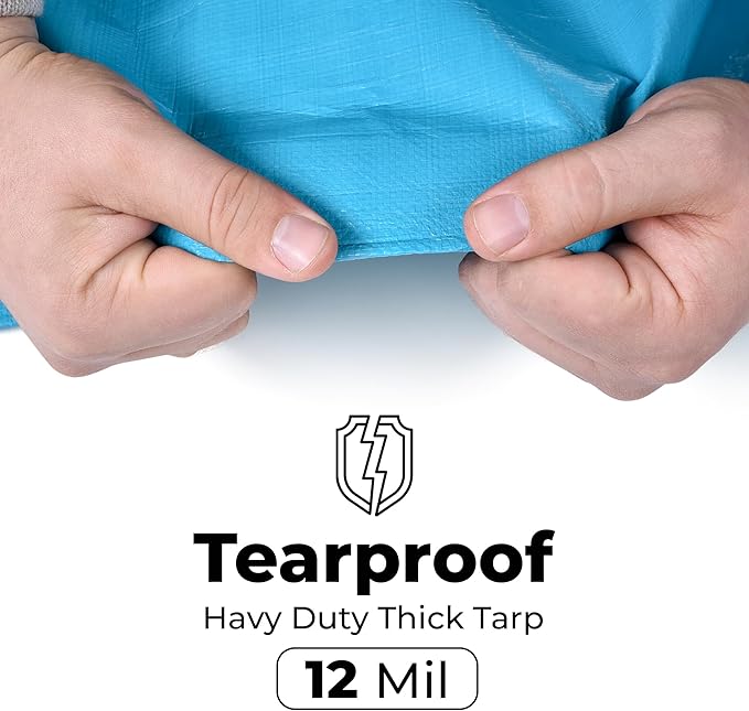 Tarps Heavy Duty Waterproof 20x30-12 mil Thick Camping Tent - Image 4