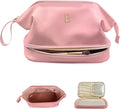 Monogrammed Gift for Women Girls, Initial Makeup Bag, Personalized Double Layer by Vogewood
