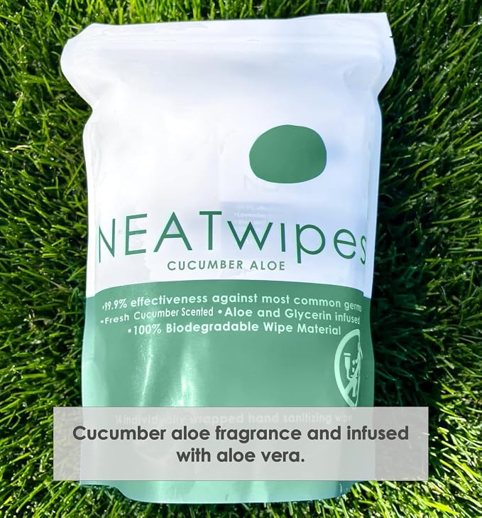 NEATwipes Hand Sanitizing Wipes | Travel Essentials | Disposable Wet Wipe & - Image 6