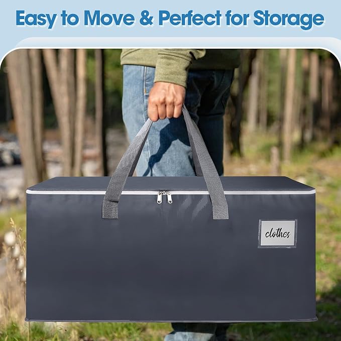 6 Pack Extra Large 93L Moving Bags, 60lb Heavy Duty Moving Totes - Image 4