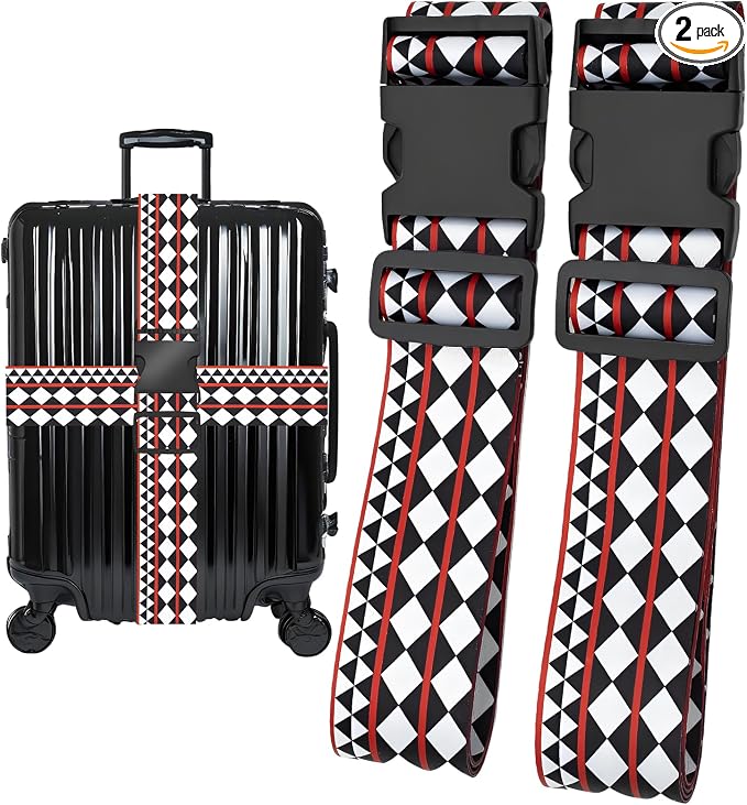 Geometric Arts Luggage Straps for Suitcases, Adjustable Luggage Travel Belt to by Unknown