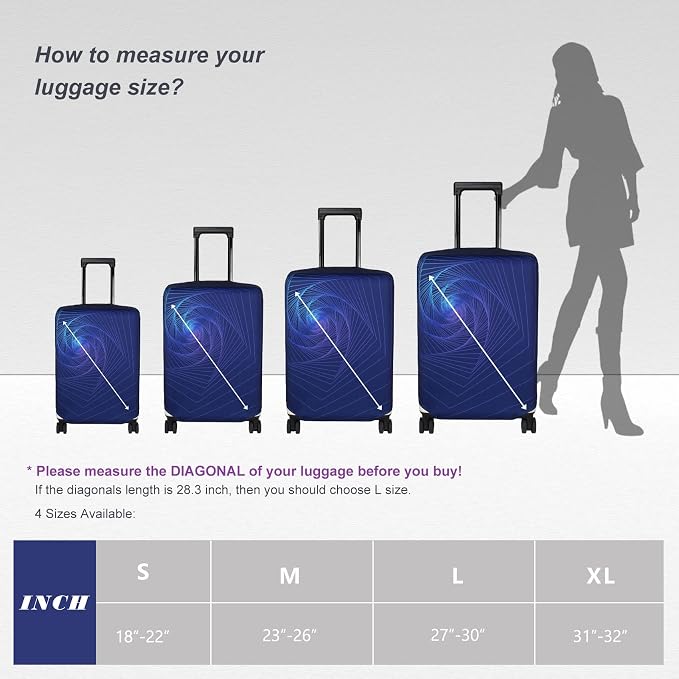Explore Land Travel Luggage Cover Suitcase Protector Fits 18-22 Inch Case - Image 7