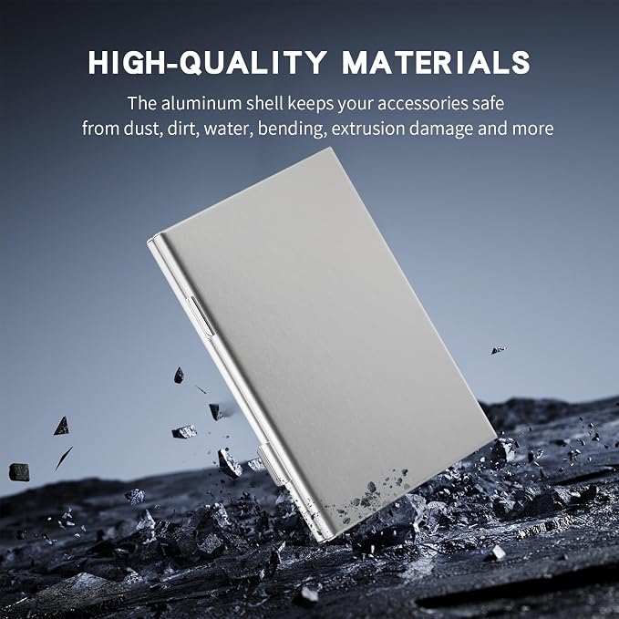 Aluminum SIM Card Case, 19Slots Ultrathin SIM Card Holder, Fit - Image 5