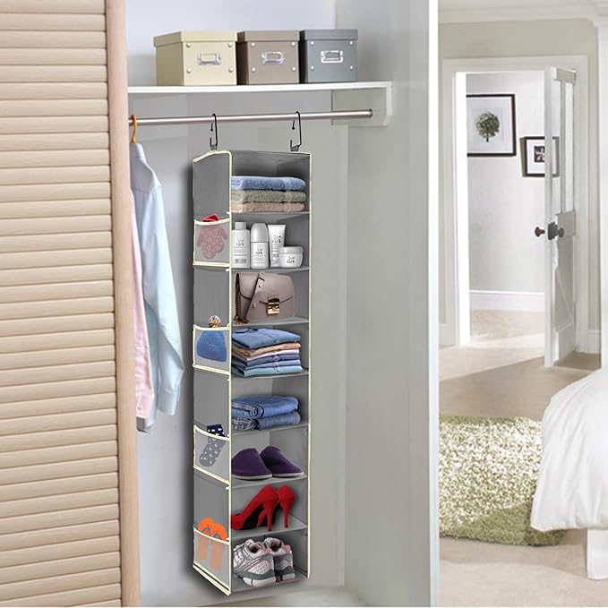 Large-Sized Hanging Shoe Organizer 8-Shelf, Hanging Closet Organizer - Image 2