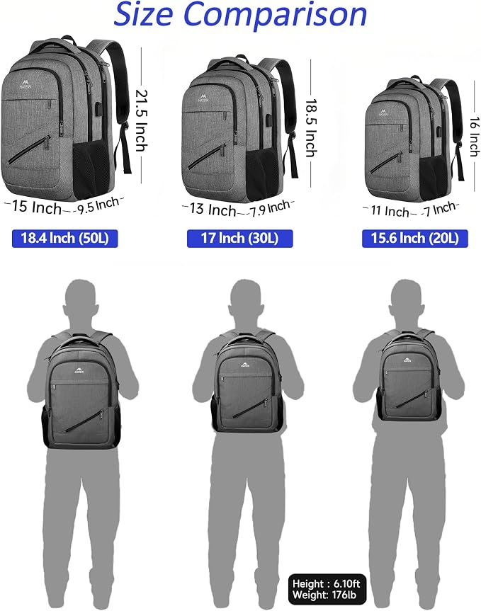 MATEIN 15.6 Inch Student Laptop Backpack, 20 L Airline Personal Item College - Image 4