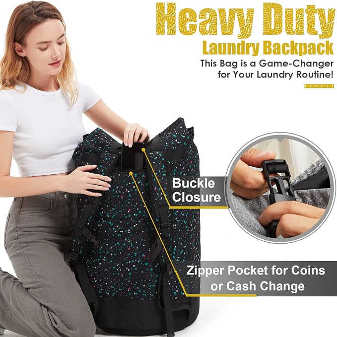 Laundry Bag for College, 115L Backpack Extra Large Heavy Duty, Gifts College - Image 5