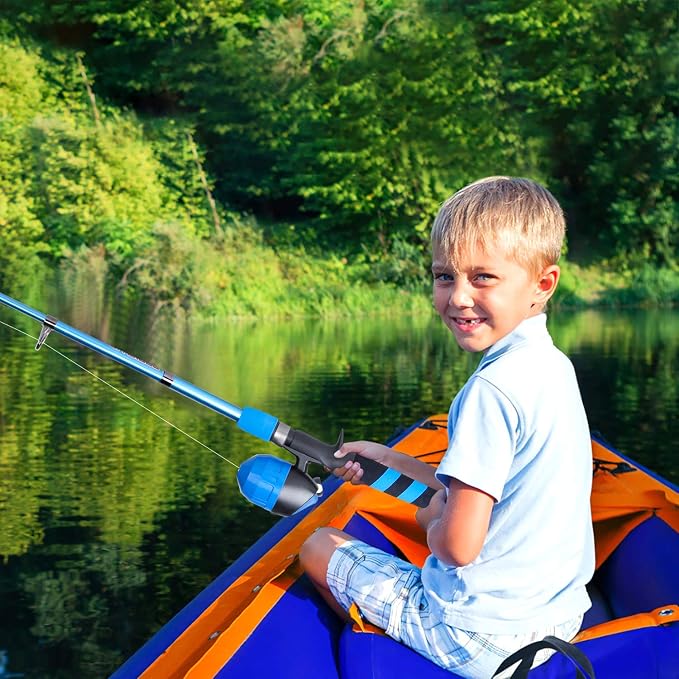 PLUSINNO Kids Fishing Pole, Portable Telescopic Fishing Rod and Reel Combo Kit - - Image 8