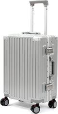 26 Inch Checked Luggage with Spinner Wheels, No Zipper Aluminum Frame Hard by VentureVault