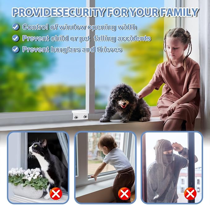 Sliding Window Locks, for Horizontal Sliding Windows, Window Security Lock - Image 2