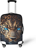 Cool Laopard Luggage Cover Universal Fit 22-25 Inch, Animal Print, by Dremagia