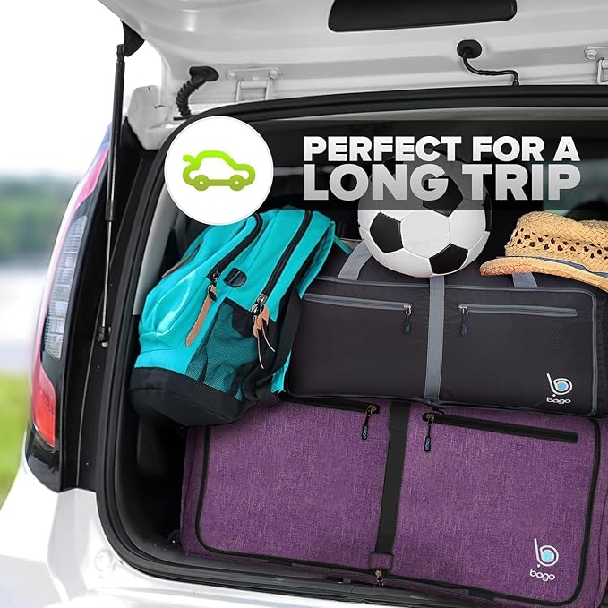 Bago Foldable Duffel Bags for Traveling Women & Men - 60L Medium Packable - Image 5