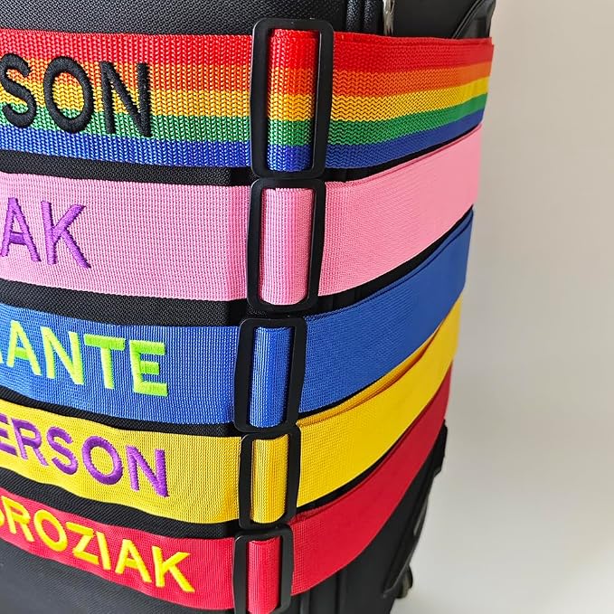 2PC Custom Embroidery Luggage Strap - Image 7