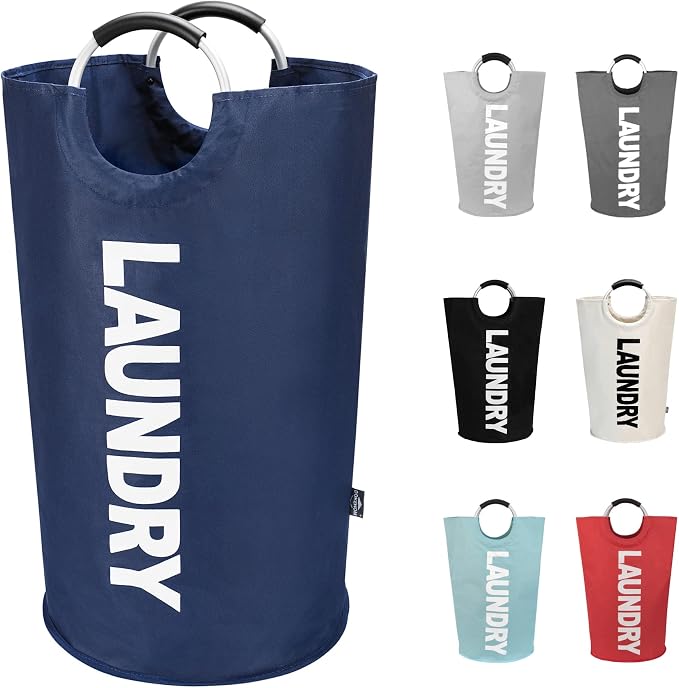 DOKEHOM 90L Large Laundry Basket, Collapsible Laundry Bag, Freestanding Tall by DOKEHOM