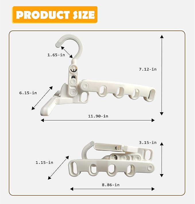 Over The Door Hooks Hanger, Foldable Portable Folding Hangers, Hanging Rack - Image 2