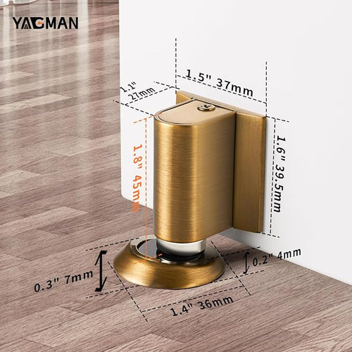 1 Pack Magnetic Door Stoppers Retractable Bottom of Door Holder No Drilling - Image 2