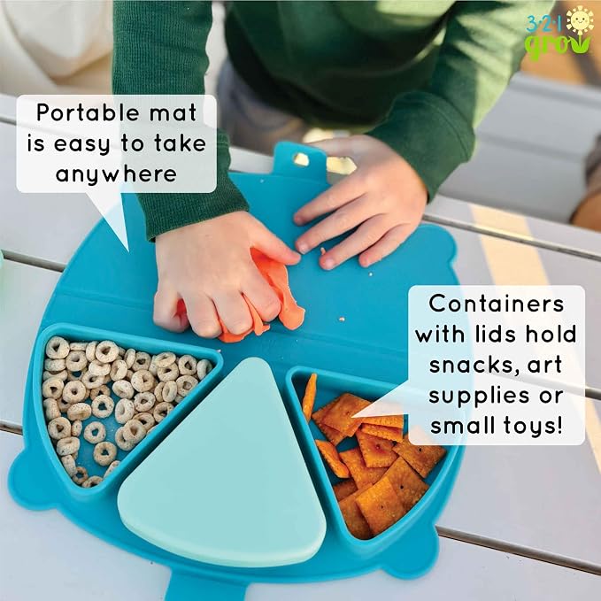 On-The-Go Snack Mat – Baby Silicone Travel Dining Placemat – Portable Silicone - Image 4