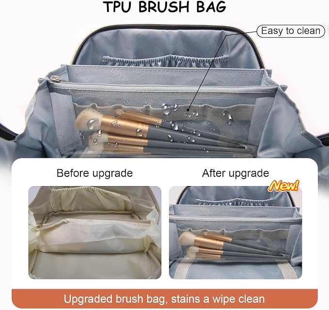 BOYATU Travel Makeup Bags for Women: 3 Pcs Large Make up Bags Set - Image 4