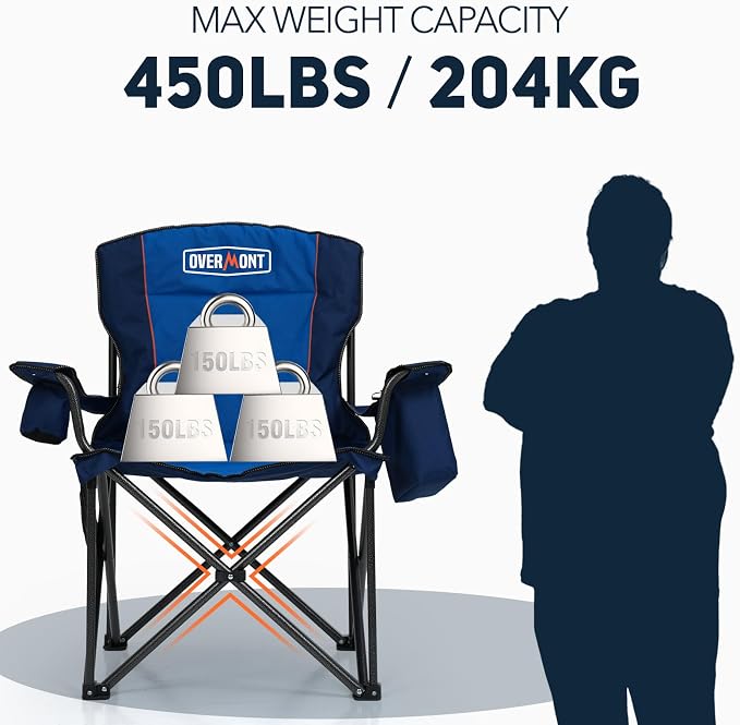 Overmont Oversized Folding Camping Chair - Image 6