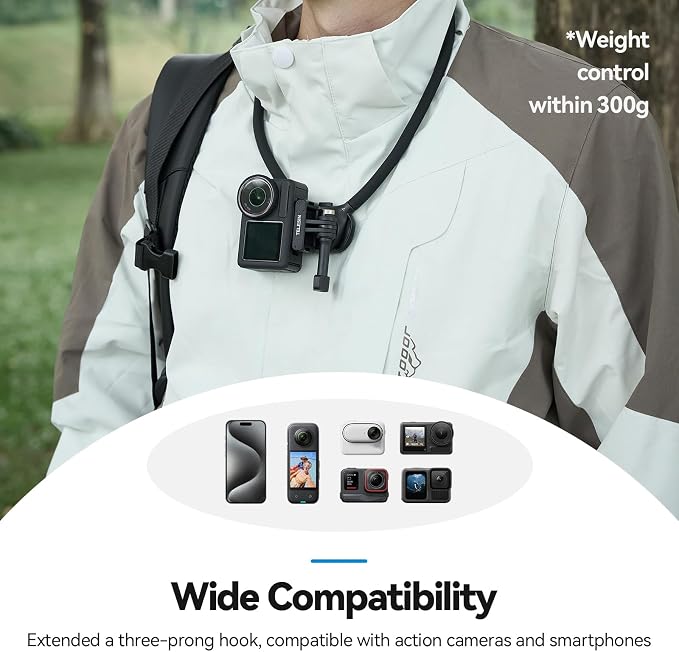 TELESIN Neck Mount SE 2.0 with Air Cushion, Adjustable Chest Strap and Neck - Image 7