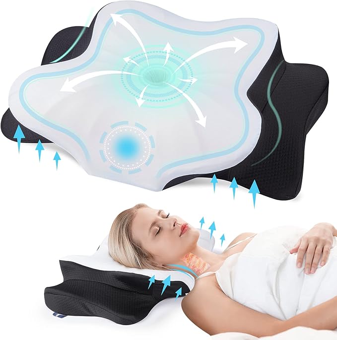 DONAMA Cervical Pillow for Neck Pain Relief, Contour Memory Foam Pillow by DONAMA