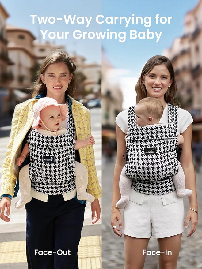 GROWNSY Baby Carrier Newborns to Toddlers, Ergonomic Baby Toddler Carrier Wraps - Image 2