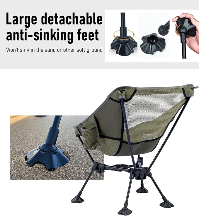 iClimb Ultralight Compact Camping Folding Beach Chair - Image 5