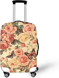 Pink Butterfly Suitcase Covers for Luggage Universal Fit 26-29 Inch Luggage by Dremagia