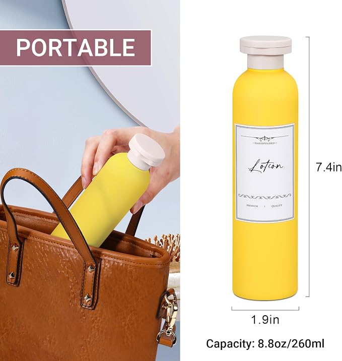 Travel Shampoo Bottle, Empty Plastic Squeeze Bottles 8.8oz - Image 3