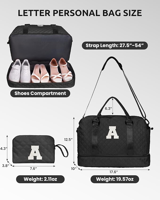 Graduation Gifts for Girls-Initial Duffle Bag - Image 2
