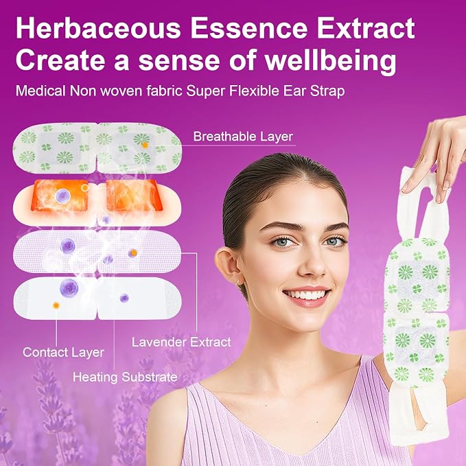20 Packs Steam Eye Mask, Lavender Steam Eye Masks Disposable, Self-Heating - Image 4