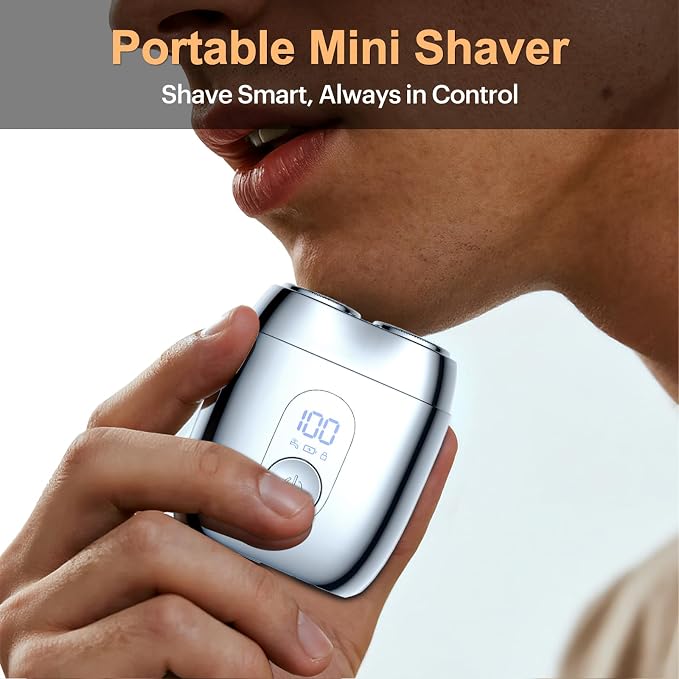 All-Metal Mini Electric Shaver for Men – Portable Travel Razor - Image 2