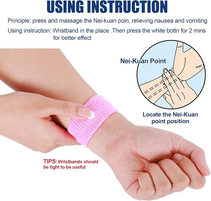 LYJEE Motion Sickness Bands for Kids, Travel Sickness Relief Wristbands - Image 4