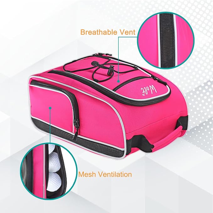 Wolt 2 Pcs Golf Shoe Bag for Travel- Zippered Shoes Carrier Bags - Image 5