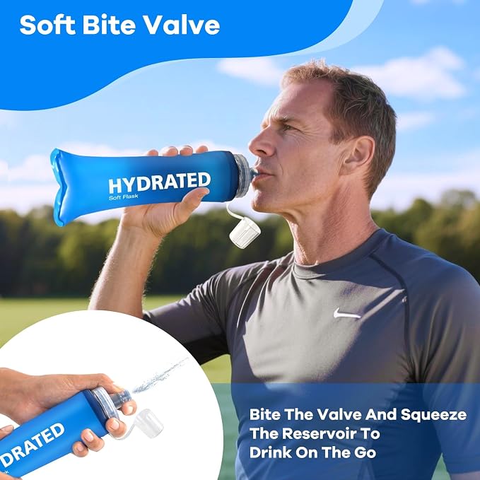 24oz Collapsible Soft Water Bottle, Soft Flask - Image 4