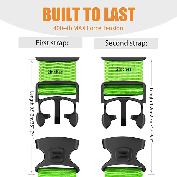 BILIONE Luggage Straps 88 inch Adjustable Suitcase Belt, Lockable Against - Image 3