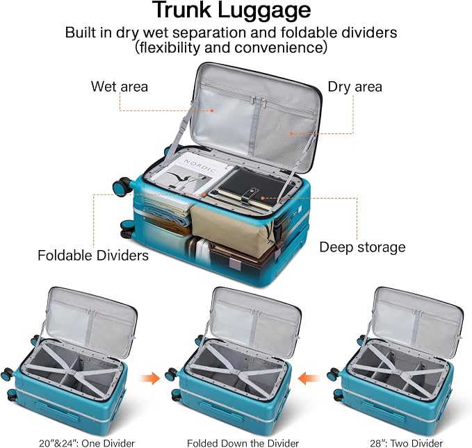 Hanke 20 Inch Carry On Luggage - Image 4