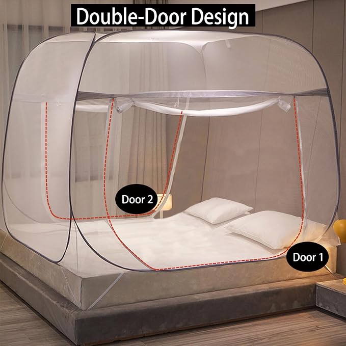 CMINGJ Mosquito Net for Bed, Portable pop up Mosquito Netting - Image 4