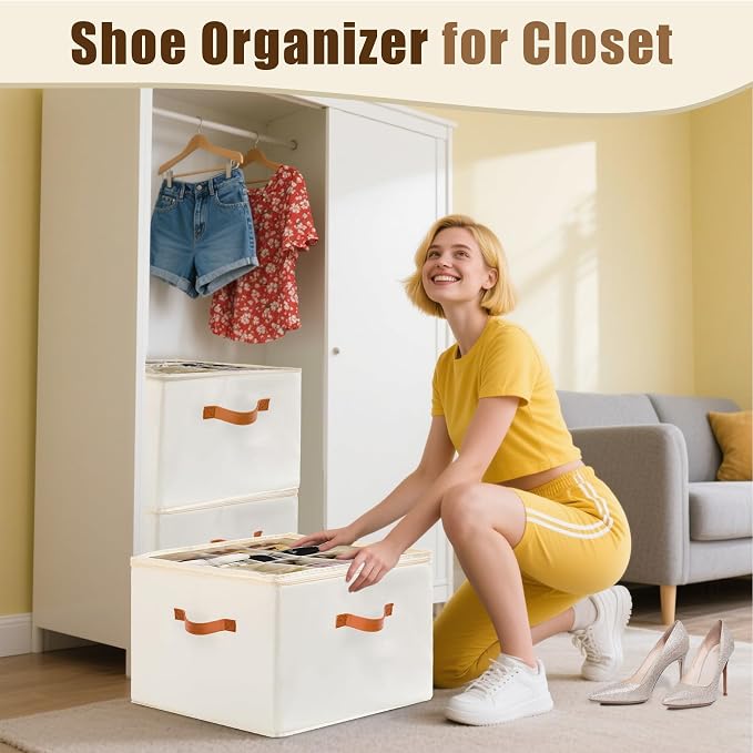 Shoe Organizer for Closet, Fits up to 16 Pairs Shoe Storage - Image 2
