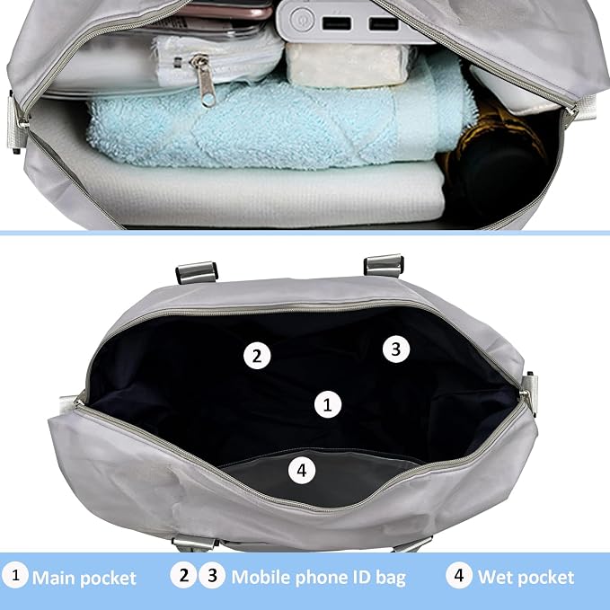 Travel Duffle Bag, Waterproof Sport Tote Gym Bag - Image 6