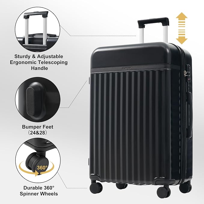Merax Luggage Sets Front Opening, 2 Piece Hardshell Suitcase - Image 4