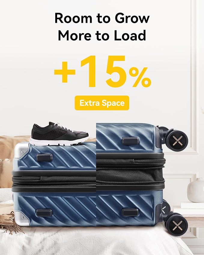 LUGGEX Luggage with Spinner Wheels, Polycarbonate Expandable Hard Shell Suitcase - Image 5