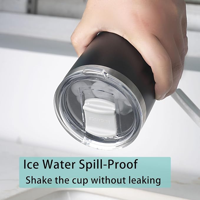 Black 20 oz Stainless Steel Double Wall Vacuum Insulated Tumbler - Image 2