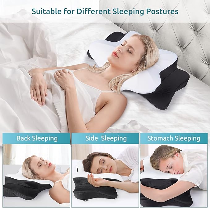 DONAMA Cervical Pillow for Neck Pain Relief, Contour Memory Foam Pillow - Image 3