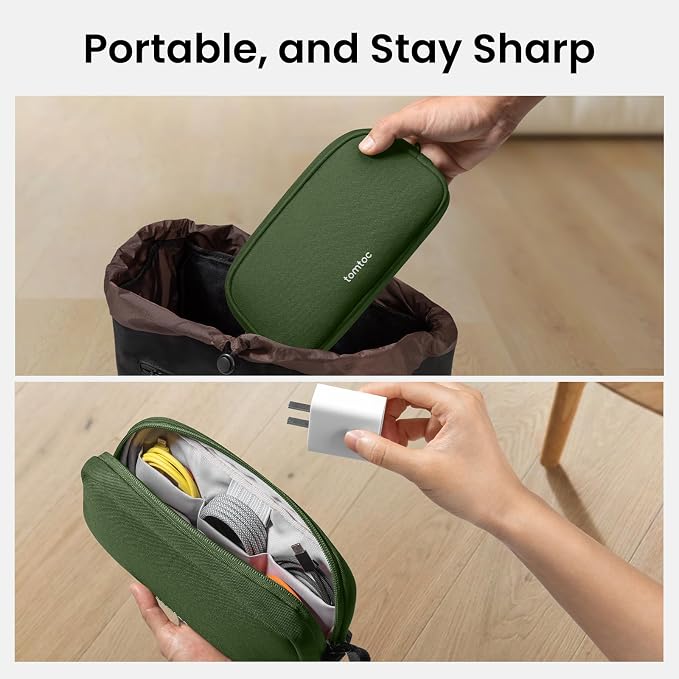 tomtoc Electronics Organizer Travel Case, Water Resistant Travel Bag Cable - Image 9