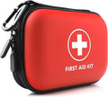 Mini First Aid Kit, 100 Pieces Water-Resistant Hard Shell Small Case by THRIAID