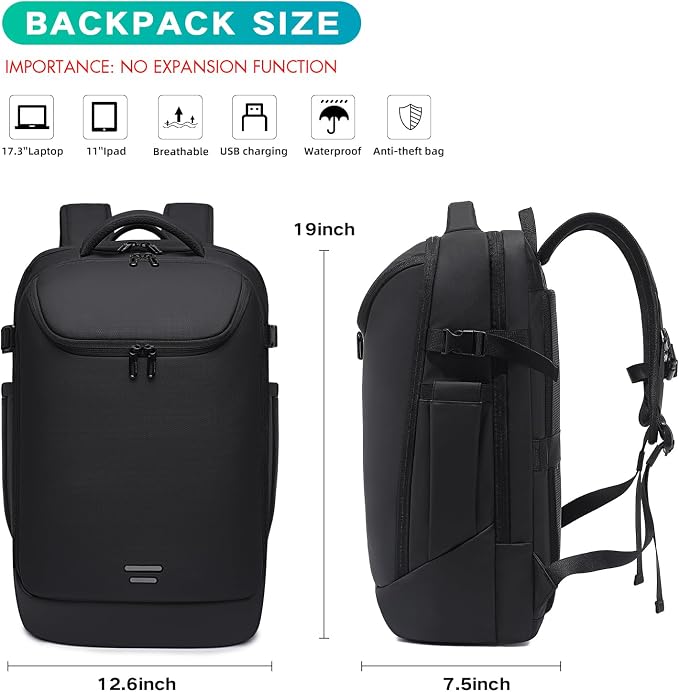 Travel Backpack for Women, Carry on Luggage 30L Flight Approved Water-resistant - Image 3