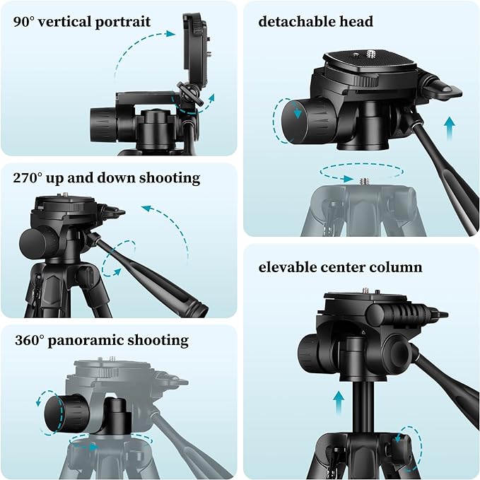 JOILCAN Phone Tripod, Travel Floor Tripods Compatible - Image 6